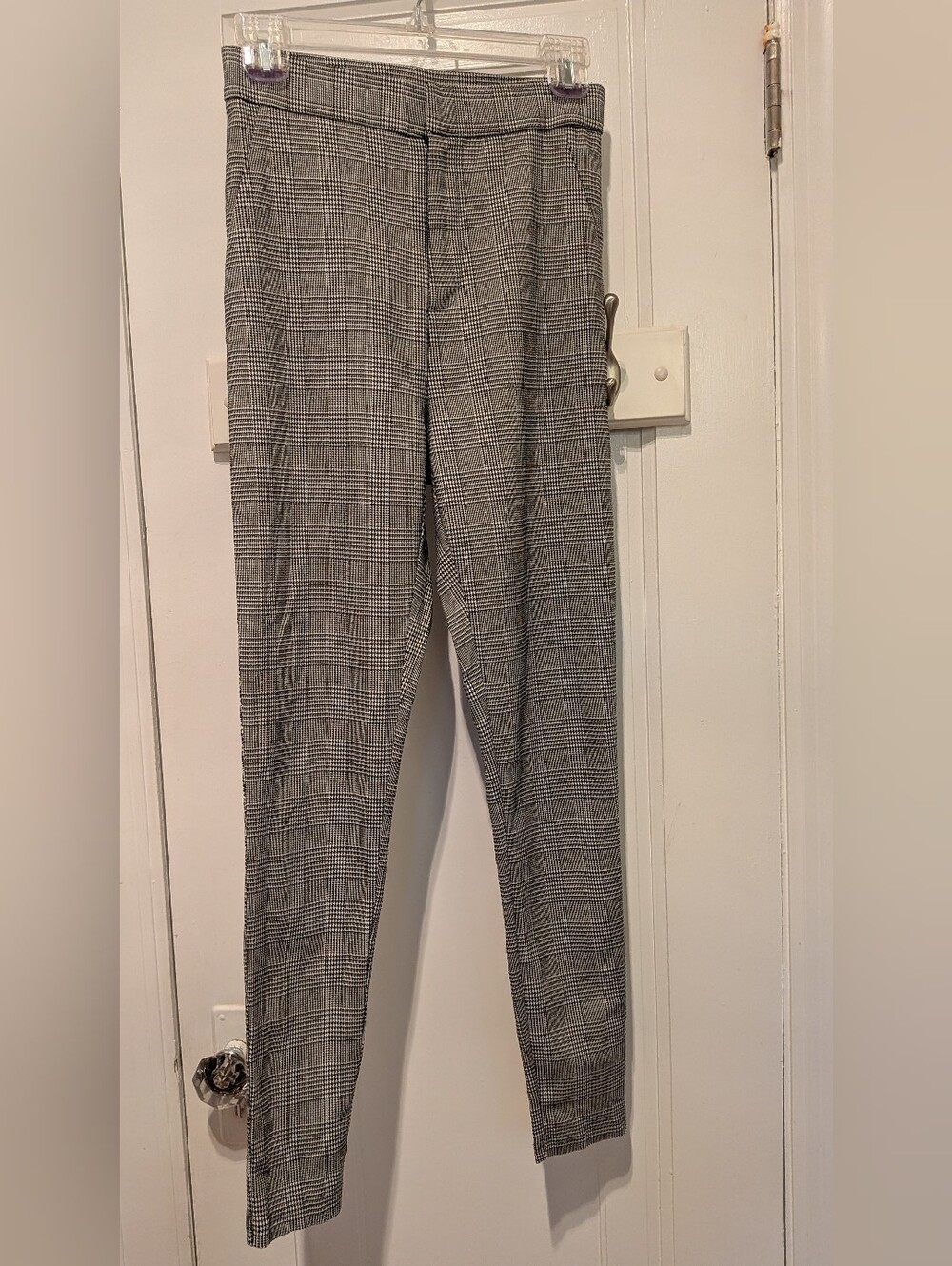Zara Gray Glen Plaid Skinny Pants